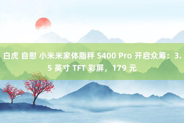 白虎 自慰 小米米家体脂秤 S400 Pro 开启众筹：3.5 英寸 TFT 彩屏，179 元
