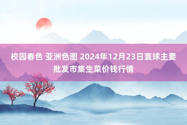 校园春色 亚洲色图 2024年12月23日寰球主要批发市集生菜价钱行情