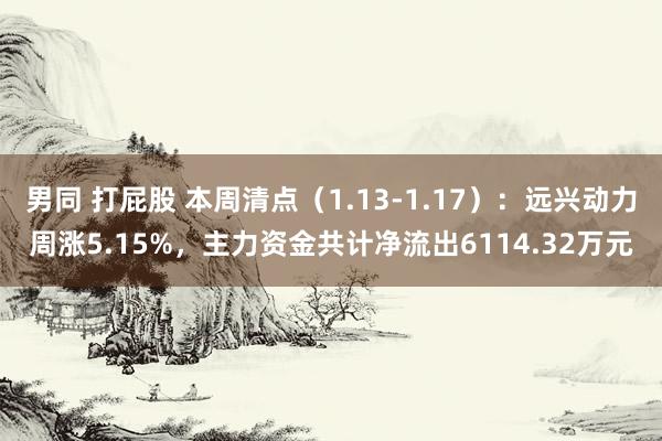 男同 打屁股 本周清点（1.13-1.17）：远兴动力周涨5.15%，主力资金共计净流出6114.32万元