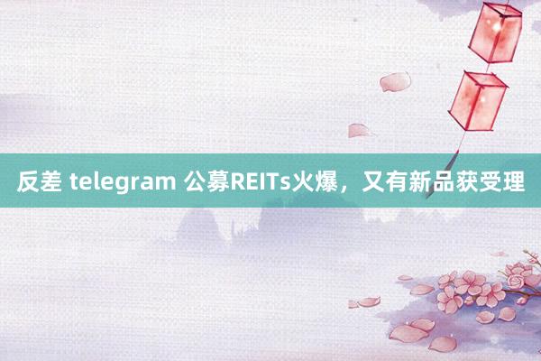 反差 telegram 公募REITs火爆，又有新品获受理