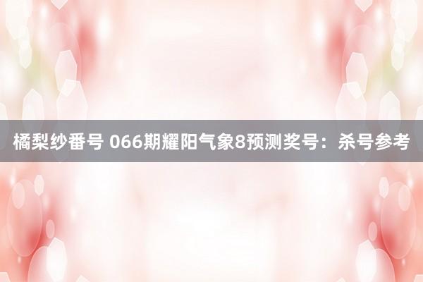 橘梨纱番号 066期耀阳气象8预测奖号：杀号参考