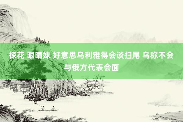 探花 眼睛妹 好意思乌利雅得会谈扫尾 乌称不会与俄方代表会面