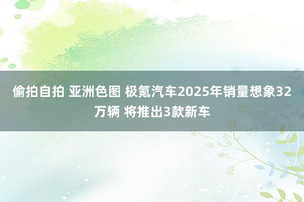 偷拍自拍 亚洲色图 极氪汽车2025年销量想象32万辆 将推出3款新车