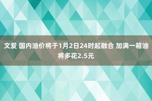 文爱 国内油价将于1月2日24时起融合 加满一箱油将多花2.5元