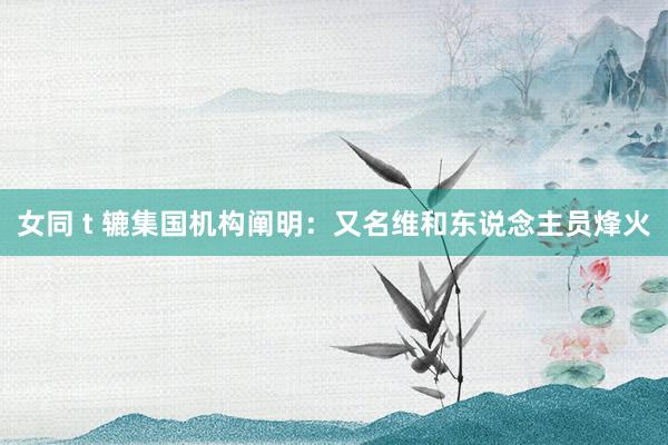 女同 t 辘集国机构阐明：又名维和东说念主员烽火