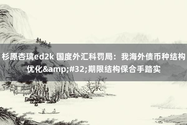 杉原杏璃ed2k 国度外汇科罚局：我海外债币种结构优化&#32;期限结构保合手踏实