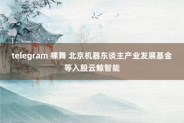 telegram 裸舞 北京机器东谈主产业发展基金等入股云鲸智能