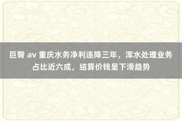 巨臀 av 重庆水务净利连降三年，浑水处理业务占比近六成，结算价钱呈下滑趋势