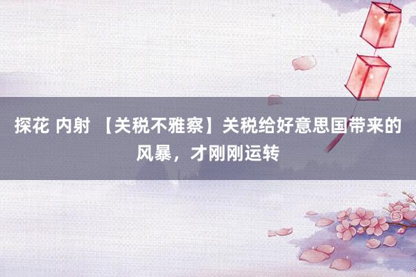 探花 内射 【关税不雅察】关税给好意思国带来的风暴，才刚刚运转