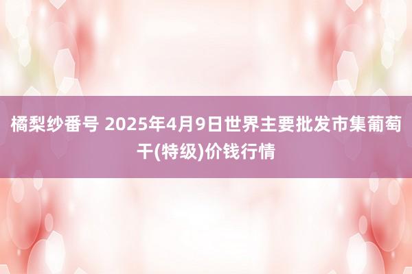橘梨纱番号 2025年4月9日世界主要批发市集葡萄干(特级)价钱行情