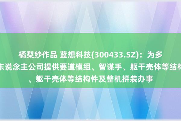 橘梨纱作品 蓝想科技(300433.SZ)：为多家东说念主形机器东说念主公司提供要道模组、智谋手、躯干壳体等结构件及整机拼装办事