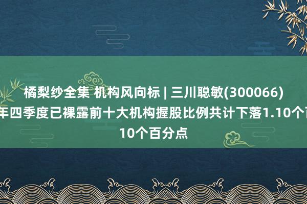 橘梨纱全集 机构风向标 | 三川聪敏(300066)2024年四季度已裸露前十大机构握股比例共计下落1.10个百分点