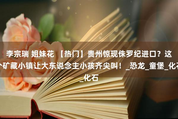 李宗瑞 姐妹花 【热门】贵州惊现侏罗纪进口？这个矿藏小镇让大东说念主小孩齐尖叫！_恐龙_童堡_化石