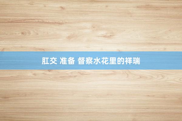 肛交 准备 督察水花里的祥瑞