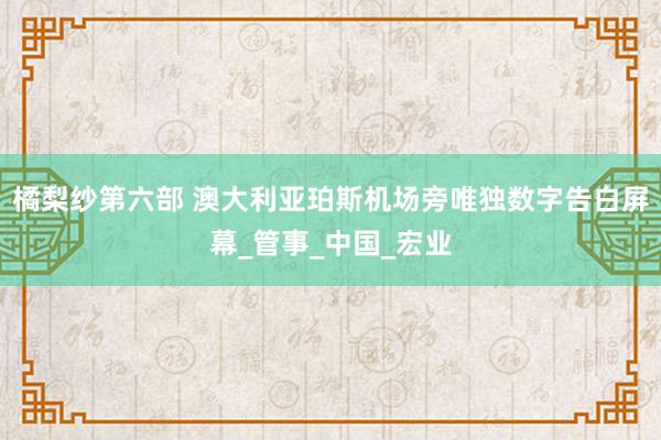 橘梨纱第六部 澳大利亚珀斯机场旁唯独数字告白屏幕_管事_中国_宏业