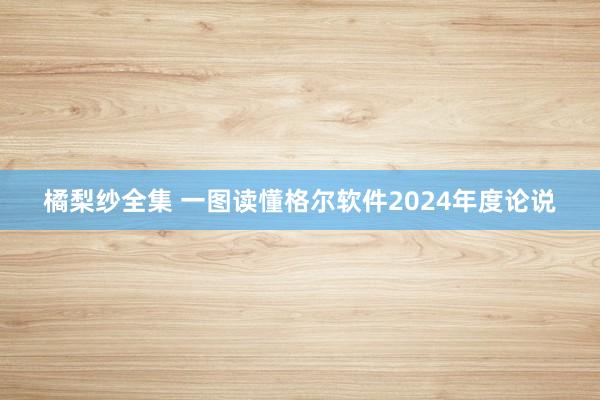 橘梨纱全集 一图读懂格尔软件2024年度论说