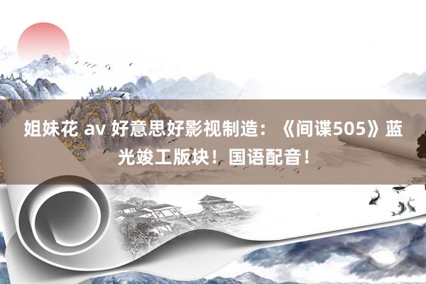姐妹花 av 好意思好影视制造：《间谍505》蓝光竣工版块！国语配音！