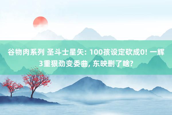 谷物肉系列 圣斗士星矢: 100孩设定砍成0! 一辉3重狠劲变委曲， 东映删了啥?